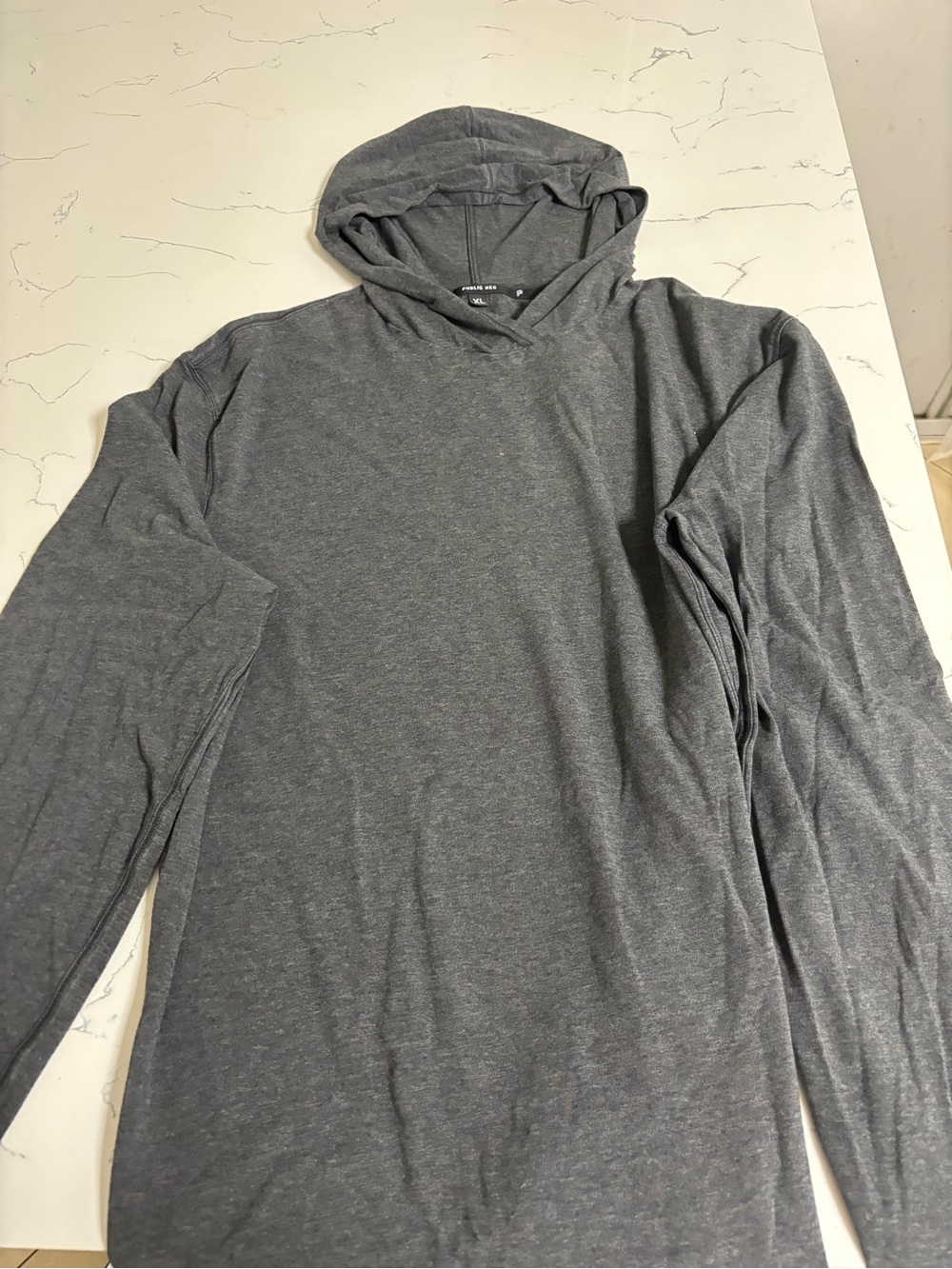 NOBULL Men's Heather Gray Lightweight Hoodie